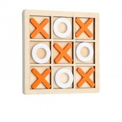 Solid Wooden Tic Tac Toe Board Game - Perfect for Family Fun and Backyard Entertainment!