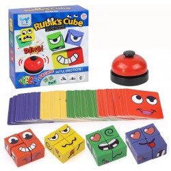 Kids' Face-Changing Expression Puzzle Building Blocks: Montessori Cube Table Game Toy - Early Educational Toys for Children, Perfect Gifts